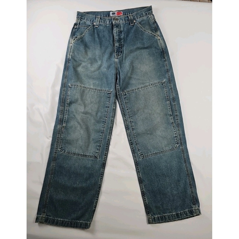 Y2K Arizona Jeans Baggy Dlb Pocket Knee Skater‎ Hip Hop 32x29.5 (Tag 33x30)